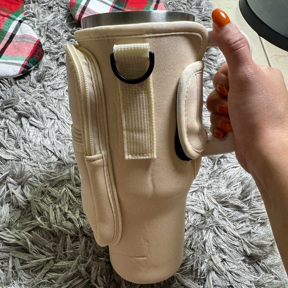 Beige Insulated Drink Holder
